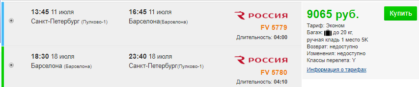 Питер - Барселона - Питер